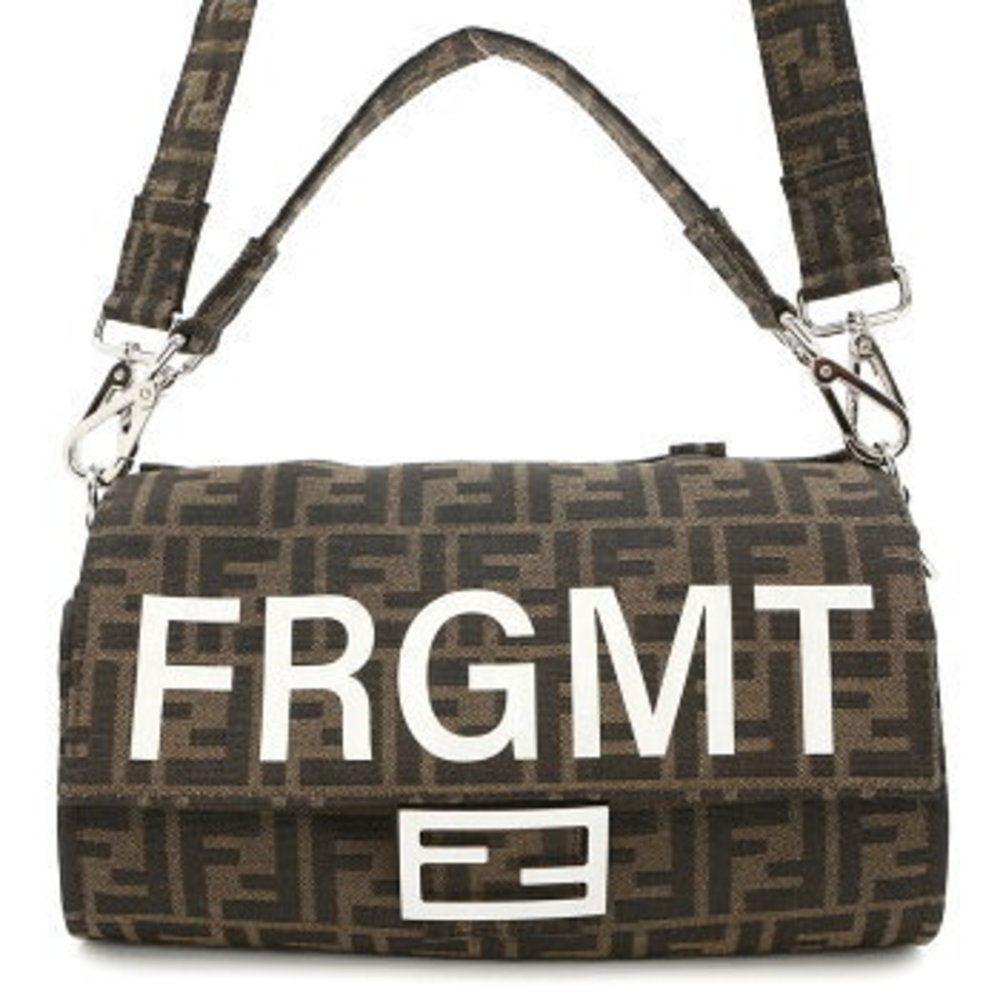 Fendi FRGMET Zucca Baguette Foldable Shoulder Bag Tote
